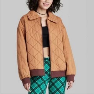Coco & Shay Quilted Desert Orange Jacket L